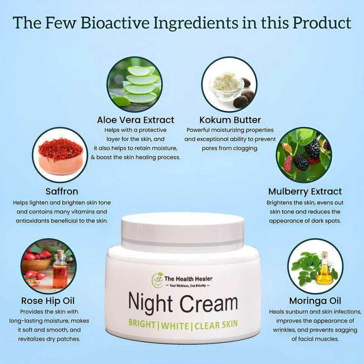Gadget Spark Skin Whitening Night Cream for Bright Clear Skin - Gadget Spark