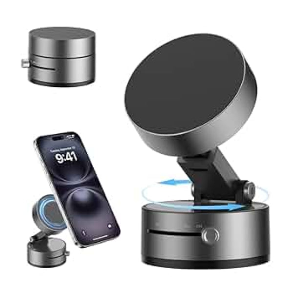 Magnetic Car Phone Holder – 360° Rotation, Strong Grip, Universal Mount